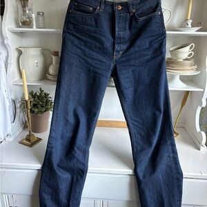 Doen Women's High Rise Dark Blue Jeans